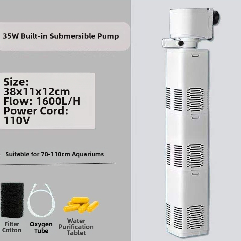 Akvarijný filtračno-obehový systém s vstavanou čistiacou pumpou na výkaly, 3-v-1 okysličovanie, tichý chod a oddelenie výkalov