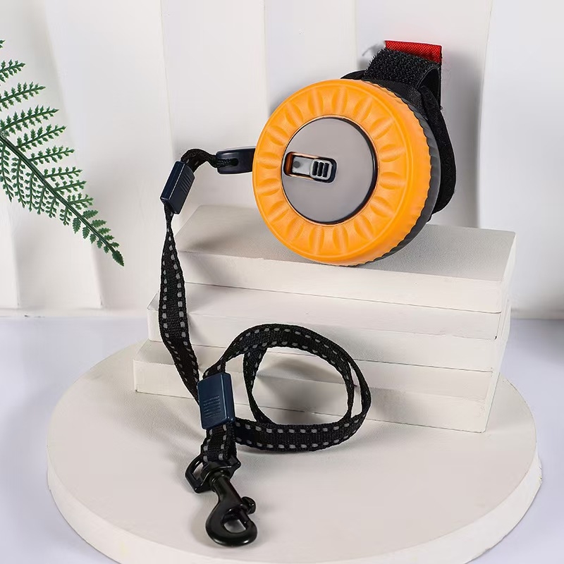 Xinmeilong Lesă de mână pentru animale de companie – Lesă automată retractabilă pentru pisici, din plastic