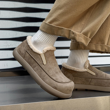 Muške čizme za snijeg od flisa, Slip-On, gumeni potplat, unutarnja obloga od flisa, 64105