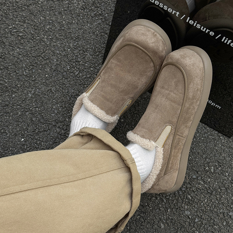 Muške čizme za snijeg od flisa, Slip-On, gumeni potplat, unutarnja obloga od flisa, 64105