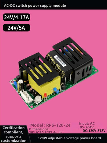 120W AC-DC modul, 220V–24V spínaný zdroj s integrovanou reguláciou napätia, priemyselného rádu