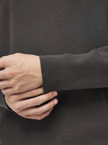 Lyocell Tencel vuneni muški casual pleteni džemper s okruglim izrezom, dugi rukav, slobodan kroj, tanak, jesen 2025