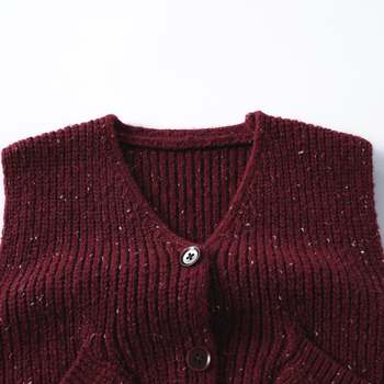 Παιδικό πλεκτό γιλέκο, V-λαιμό, unisex, άνοιξη–φθινόπωρο, ακρυλικό ύφασμα 60%