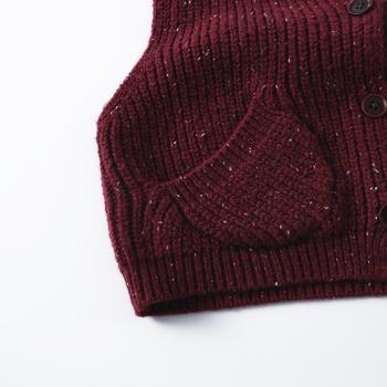 Παιδικό πλεκτό γιλέκο, V-λαιμό, unisex, άνοιξη–φθινόπωρο, ακρυλικό ύφασμα 60%