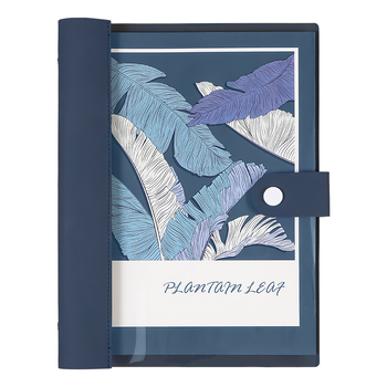 Prozirni bilježnica s razdvojenim listovima, meka kožna kućišta, odvojivi blok bilježnica, Dowling papir, 60 listova, 8 rupa