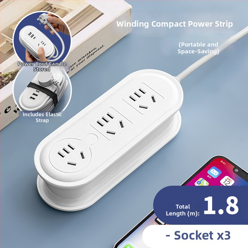 Cestovná zásuvka s USB nabíjaním, nočným osvetlením a skladovacím zásobníkom na kábel; napätie 110-250V, výkon až 2500W, meď vodiče, puzdro PP, CCC certifikát