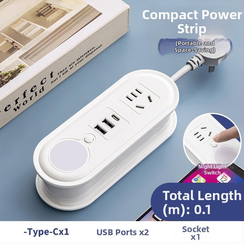 Cestovná zásuvka s USB nabíjaním, nočným osvetlením a skladovacím zásobníkom na kábel; napätie 110-250V, výkon až 2500W, meď vodiče, puzdro PP, CCC certifikát