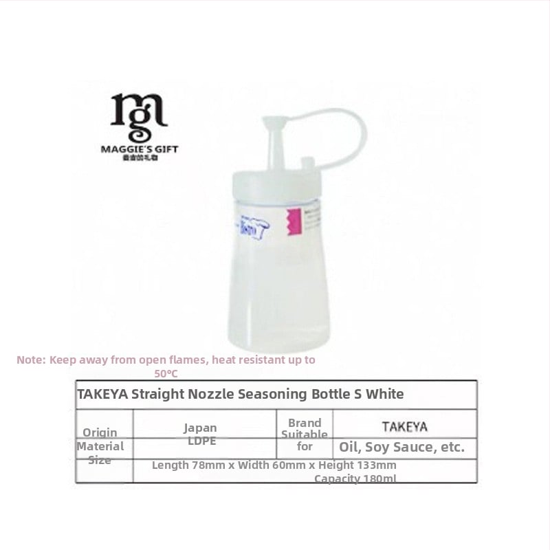 TAKEYA sticlă din plastic pentru sos presat | potrivită pentru condimente lichide | material: rășină de polietilenă și oțel inoxidabil | design modern minimalist | lansare 2025