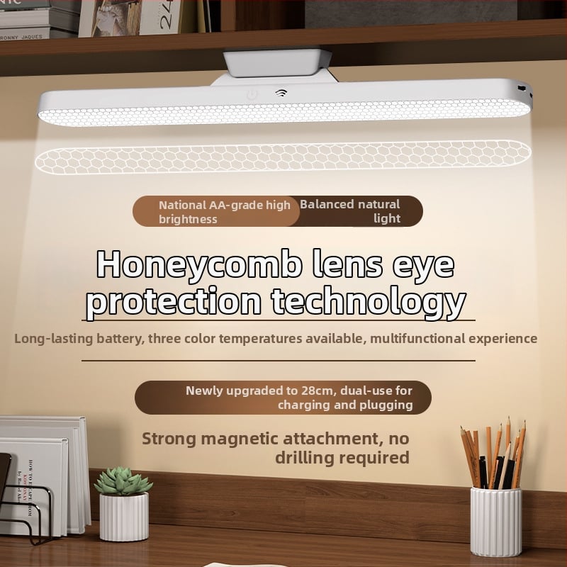 Stolna lampa s zaštitom očiju za učenike, akrilna noćna lampica, punjiva, dodirni prekidač, CRI ≥90