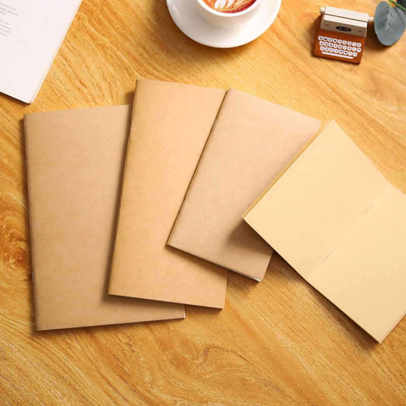 Bilježnica s vijčanom vezom, korica od kraft papira, unutarnji listovi Dowling/kraft, papir 100 gsm, 100–200 stranica