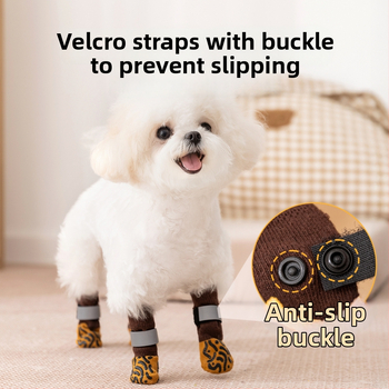 Ponožky pre psov s predĺženými nohami, protišmykové vnútorné ponožky, vzor: farebné zladenie, bavlna, ploché pletenie, reliéfne spracovanie