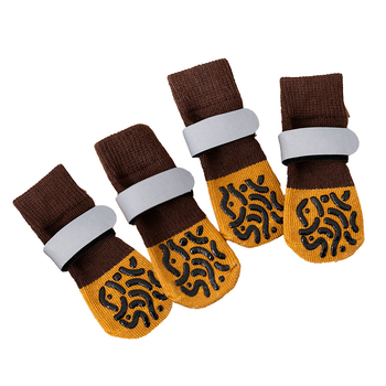Șosete pentru câini cu picioare extinse, șosete antiderapante pentru interior, model: potrivire cromatică, bumbac, țesătură plată, relief