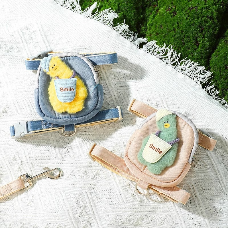 Mačji povodac s ruksakom i postroj u stilu veste, podesiv, materijal: tkanina i poliester