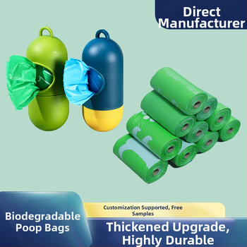 Biodegradovateľné vrecia na psie odpadky, veľké, zosilnené, parfumované, jednorázové, prispôsobiteľné, prenosné – LESI značka, 100% virgin plast, gravírový tlač, pôvod Xiamen Fujian, kód Xgd001