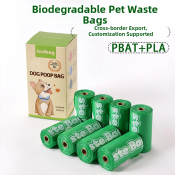 Biodegradovateľné vrecia na psie odpadky, veľké, zosilnené, parfumované, jednorázové, prispôsobiteľné, prenosné – LESI značka, 100% virgin plast, gravírový tlač, pôvod Xiamen Fujian, kód Xgd001