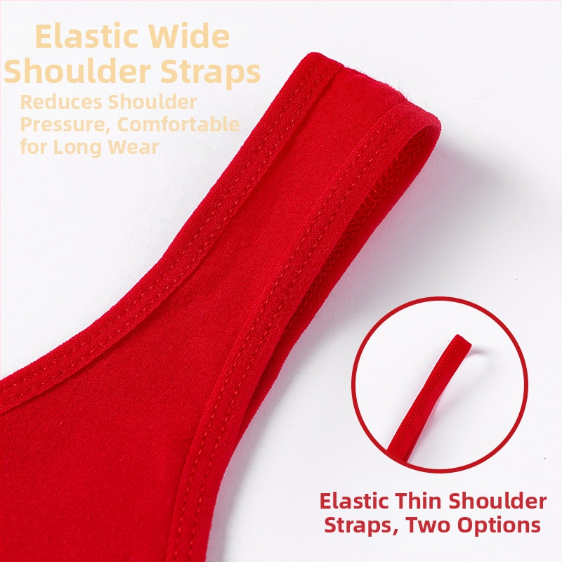 Dječji pamučni bezrokavni set donjeg rublja za uzrast 12–15 godina — pune košarice s tanko oblikovanim košaricama, tanke naramenice, bez čelika