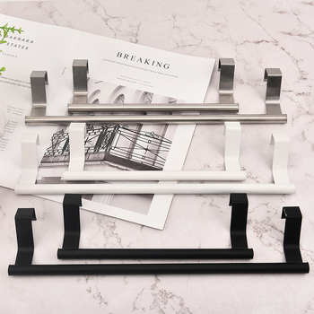 Suport pentru prosoape din oțel inoxidabil 430, cu un singur braț, montaj fără găuri, pe ușă/dulap, finisaj vopsit, încărcare 50 kg, 1 nivel