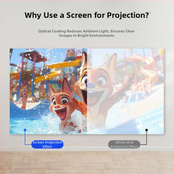 Összecsukható fém vetítőképernyő otthoni használatra, lyukmentes, HD