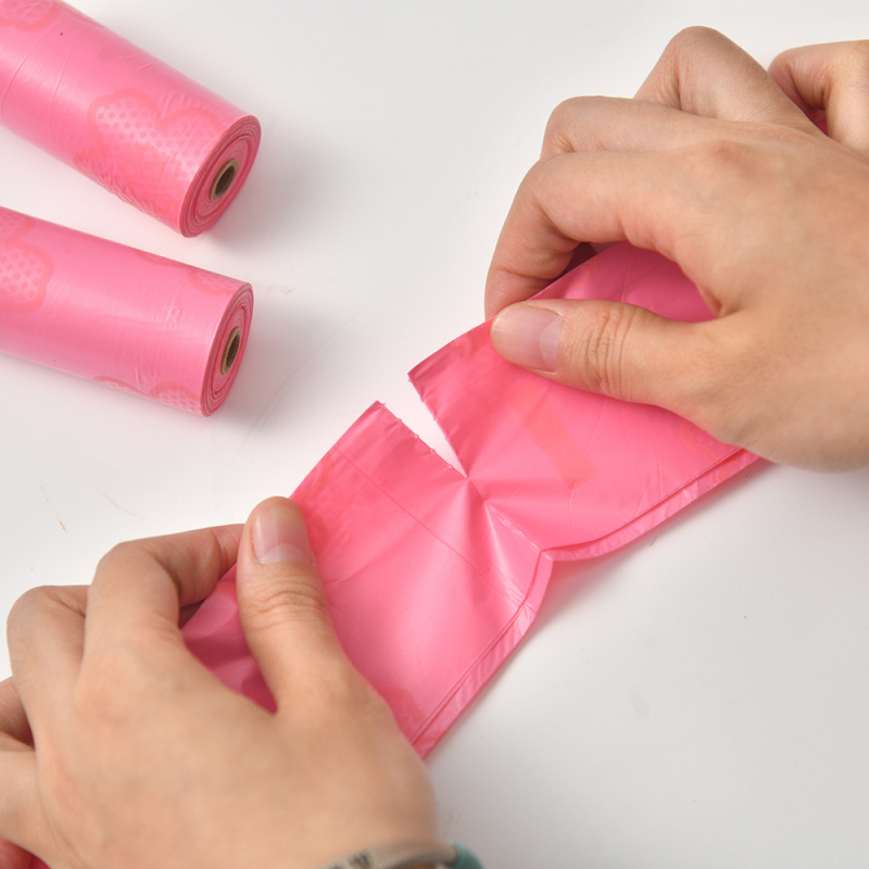 Vrećice za izmet kućnih ljubimaca u roli, Cherry Blossom dizajn, 10 rola, plastika, standardna debljina