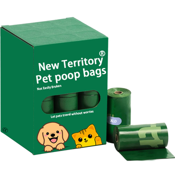 Pungi de unică folosință pentru gunoiul de câine, HDPE, biodegradabile, imprimare gravură, personalizabile cu siglă