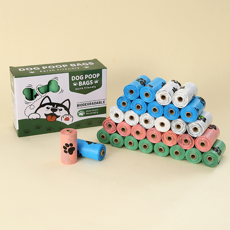 Kale pungi portabile pentru dejecțiile animalelor, pe role continue, groase, 12-24 role pe cutie