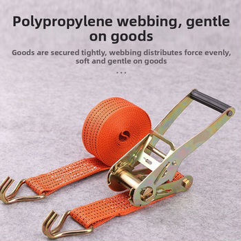 5-tonový polyesterový popruh na upevnenie tovaru s dvojitým hákom a napínacím mechanizmom pre vozidlo — Niu Baide Zväzovací popruh
