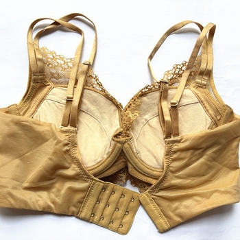 Bamboo Fairy čipasti grudnjak s mekim čeličnim prstenom, push-up, podesive naramenice, 3/4 košarica, srednji oblik