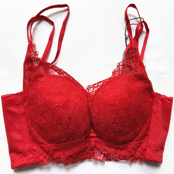 Bamboo Fairy čipasti grudnjak s mekim čeličnim prstenom, push-up, podesive naramenice, 3/4 košarica, srednji oblik