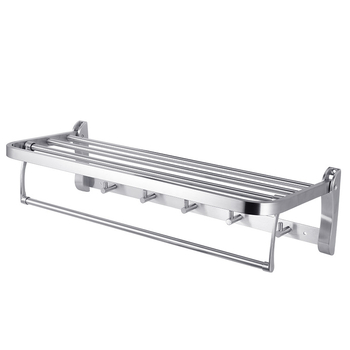 Ράγα πετσετών μπάνιου από ανοξείδωτο χάλυβα – Διπλής στρώσης αποθήκευση, 304 ανοξείδωτος χάλυβας, φόρτωση έως 5 kg, επιφάνεια λείανσης