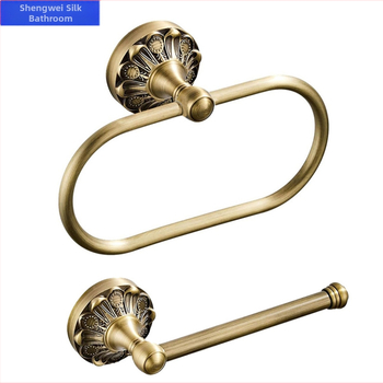 Saint vise Bakreni držač za ručnike s držačem za papir, u retro stilu, dvodijelni set