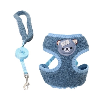 Lesă pentru pisici în stil vestă, cu design anti-ruptură, respirabilă, material Shu velvet cotton – Pampered