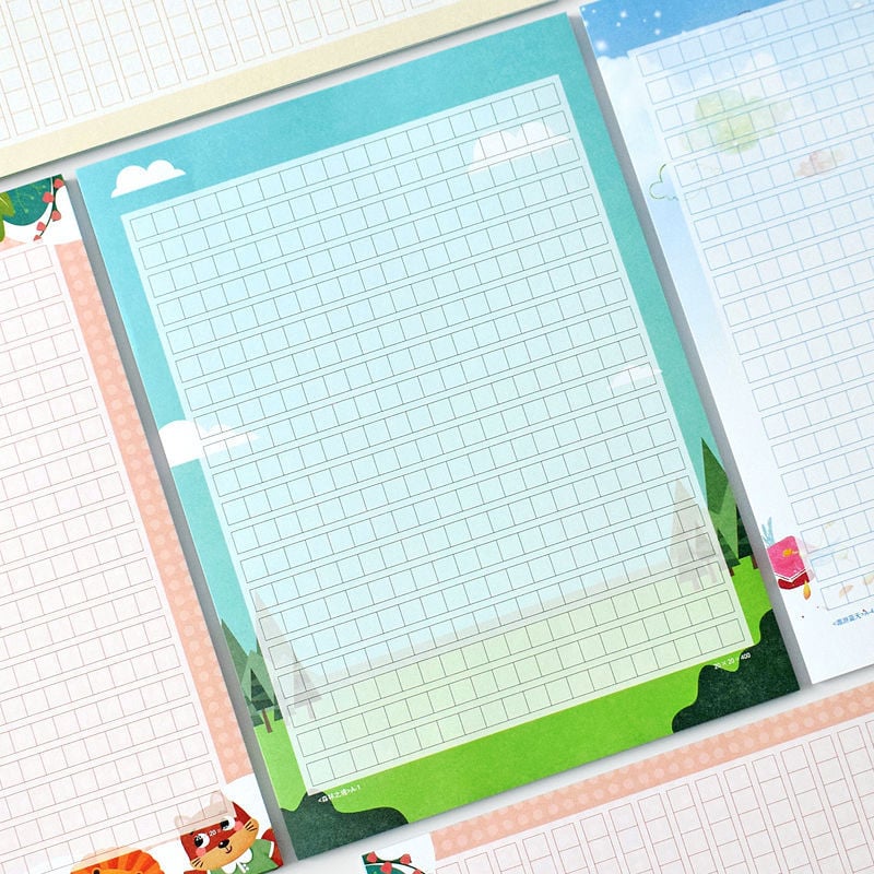 Хартия за китайска композиция, покрита хартия, стил китайски плик; подходяща като подарък за съученик, Коледа