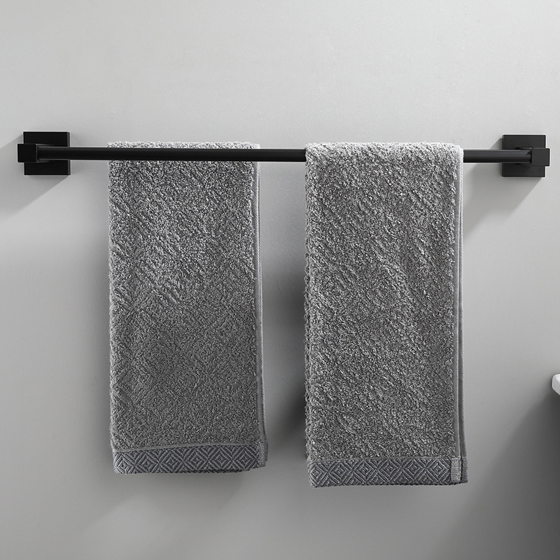 Držač za ručnike od svemirskog aluminija, 2 sloja, dvostruke šipke, kvadratni dizajn, nosivost 10 kg