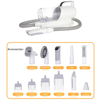 Višenamjenski električni trimer za kućne ljubimce s usisom, MAS-502, ABS, 120-220V, 300W (tri brzine)