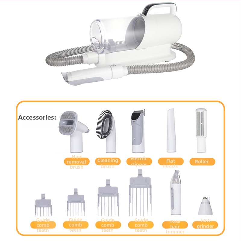 Višenamjenski električni trimer za kućne ljubimce s usisom, MAS-502, ABS, 120-220V, 300W (tri brzine)