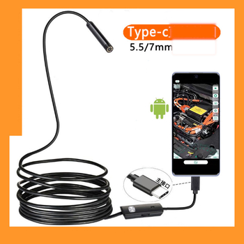 C típusú 5,5/7 mm-es közvetlen csatlakozás Android telefon endoszkóp kamerájához, vizuális vízálló szonda autóvezeték-javításhoz