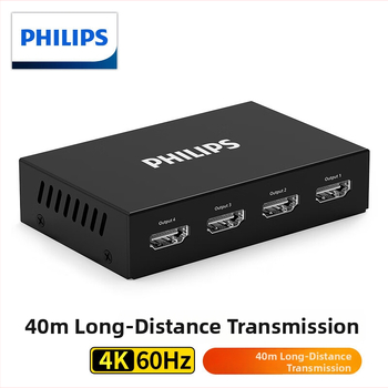 Philips HDMI 2.0 splitter, 1 ulaz, 4 izlaza, 4K60Hz HD video