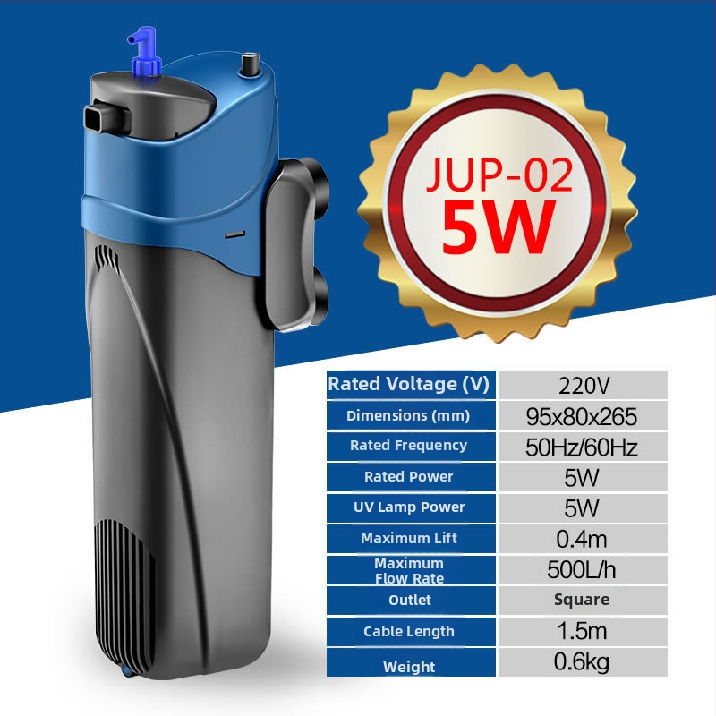 Podvodna filtr-pumpa s UV, model JUP-21-22-23-01, materijal: plastika