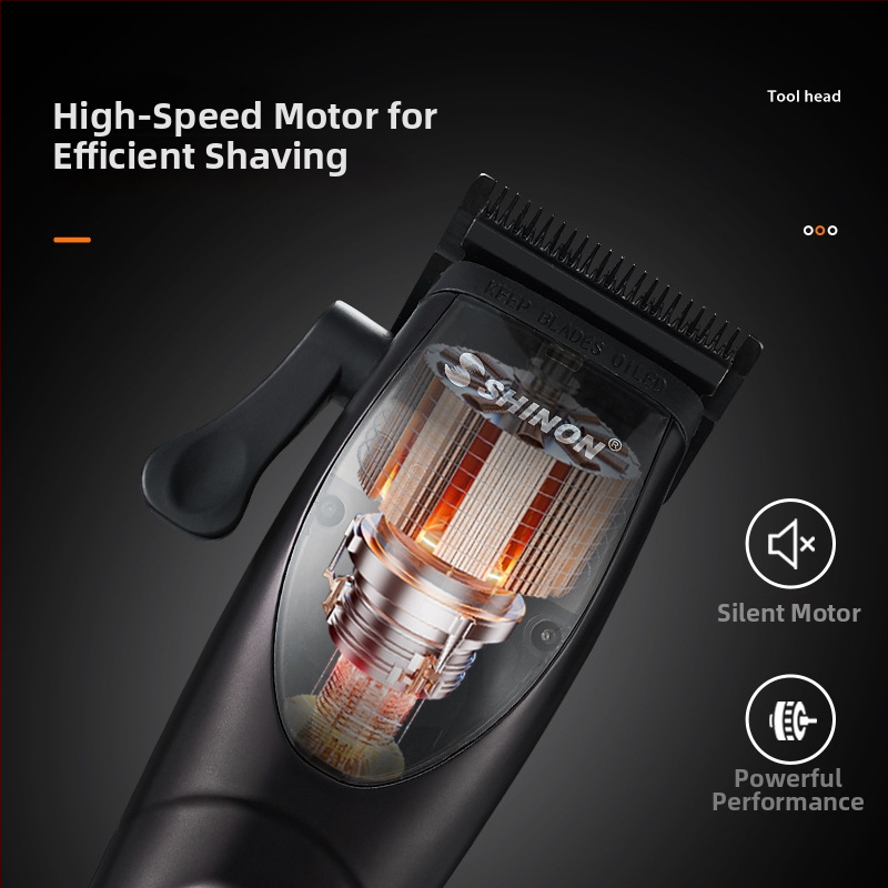 Mașină de tuns păr profesională pentru barbă – reîncărcabilă, baterie încorporată 1200–2000 mAh, lamă din oțel inoxidabil, zgomot 46–70 dB
