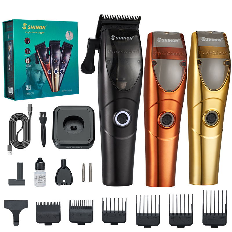 Mașină de tuns păr profesională pentru barbă – reîncărcabilă, baterie încorporată 1200–2000 mAh, lamă din oțel inoxidabil, zgomot 46–70 dB