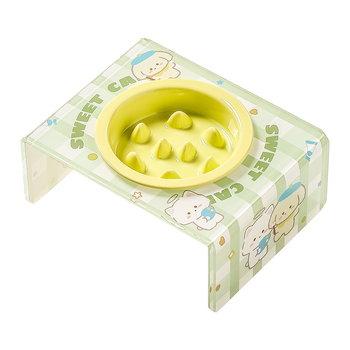 Vas ceramic pentru animale de companie cu alimentare lentă pentru câini și pisici, anti-sufocare, vas înalt pentru pisici