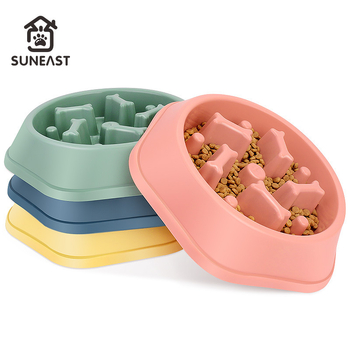 Bol pentru câine cu alimentație lentă, protecție anti-sufocare și anti-șoc, material PP, brand Pet Slow Food Bowl, cutie 120 buc., dimensiuni cutiei 46×42×41 cm