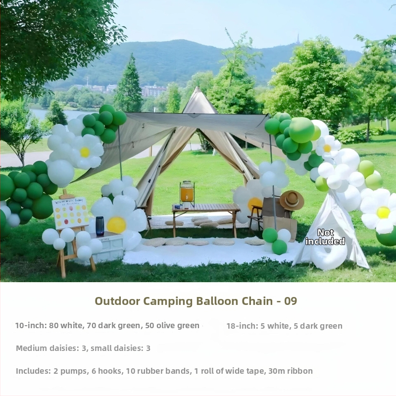 Lanac balona za vanjsku zabavu – piknik i rekviziti za fotografiju, univerzalni stil, marka Sound booth, materijal: svila cvijeća