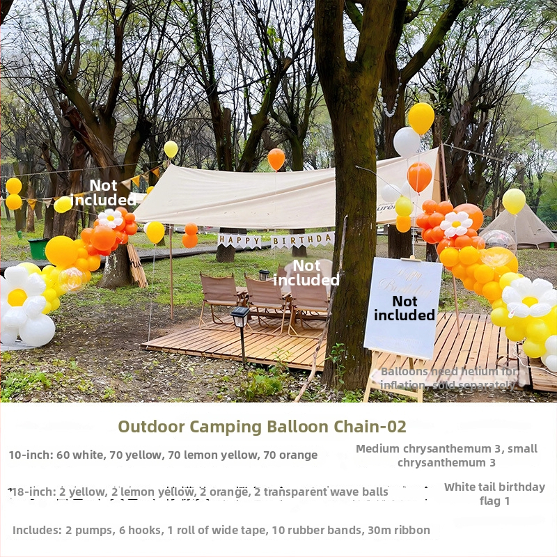 Lanac balona za vanjsku zabavu – piknik i rekviziti za fotografiju, univerzalni stil, marka Sound booth, materijal: svila cvijeća