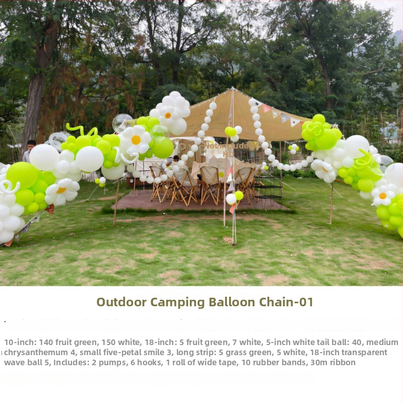 Lanac balona za vanjsku zabavu – piknik i rekviziti za fotografiju, univerzalni stil, marka Sound booth, materijal: svila cvijeća