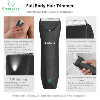 Mașină electrică de tuns părului cu lamă ceramică, motor cu perii, baterie încorporată reîncărcabilă (500–800 mAh), autonomie 1–3 h, corp complet lavabil