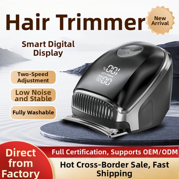 Mașină de tuns păr și ras electrică, 2 în 1, cu baterie încorporată de 500–800 mAh, motor cu perii și lame din oțel inoxidabil
