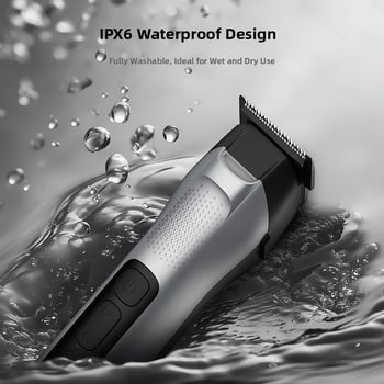 Mașină de tuns păr Cinci în Unu pentru profesioniști: motor fără perii, lamă ceramică, baterie încorporată, lamă lavabilă detașabilă, încărcare