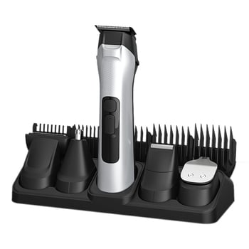 Mașină de tuns păr Cinci în Unu pentru profesioniști: motor fără perii, lamă ceramică, baterie încorporată, lamă lavabilă detașabilă, încărcare