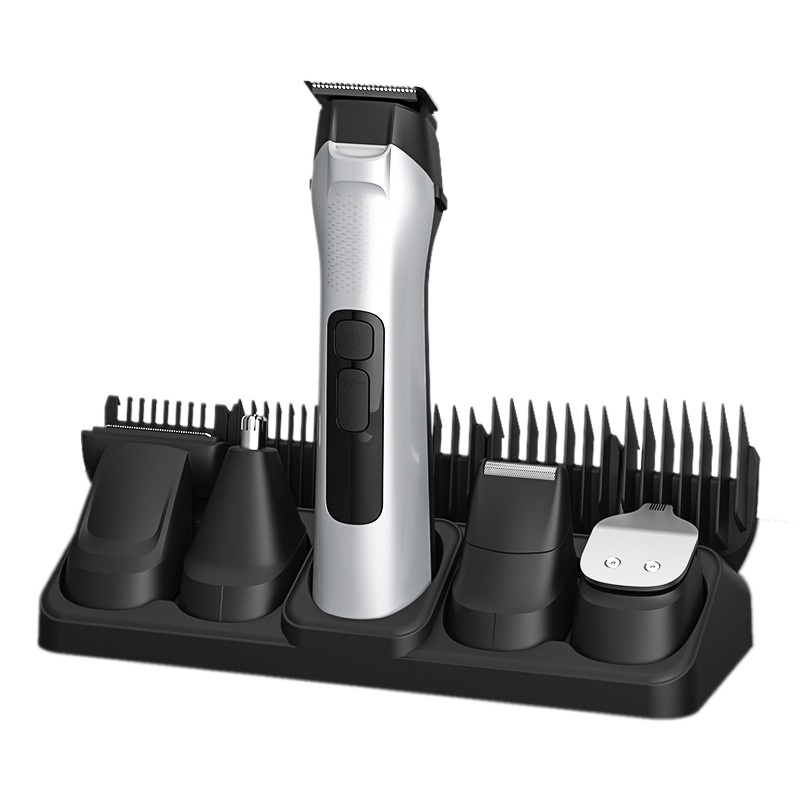 Mașină de tuns păr Cinci în Unu pentru profesioniști: motor fără perii, lamă ceramică, baterie încorporată, lamă lavabilă detașabilă, încărcare